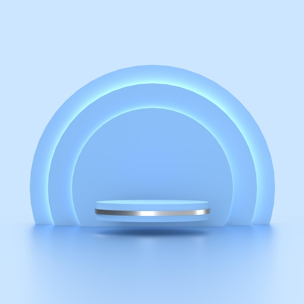 fondo azul del podio