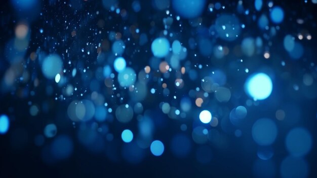 Fondo azul de puntos bokeh