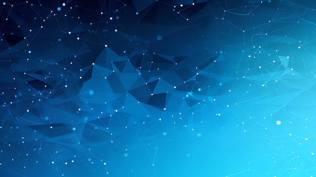 Un fondo azul con puntos y triángulos blancos