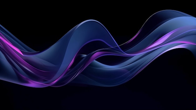 Fondo azul y púrpura abstracto Textura transparente sobre fondo negro con espacio para copiar