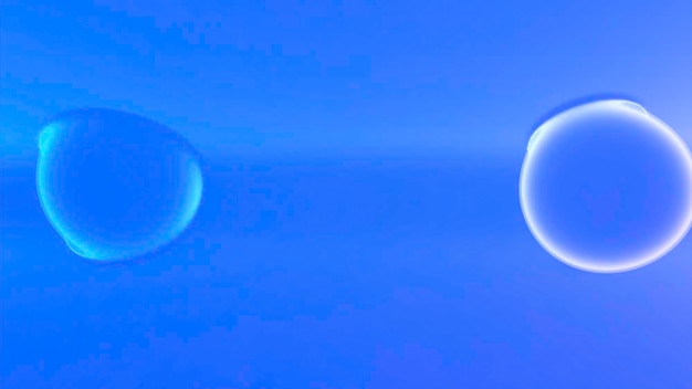 Fondo azul y rosa con burbujas diseño de burbujas rodantes en diferentes direcciones hechas en dibujos animados