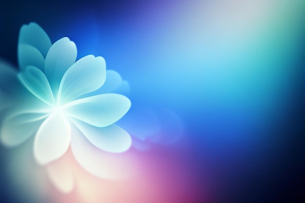 Foto un fondo azul y rosa con una flor.