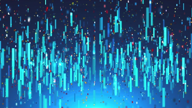 Fondo azul de la tecnología digital