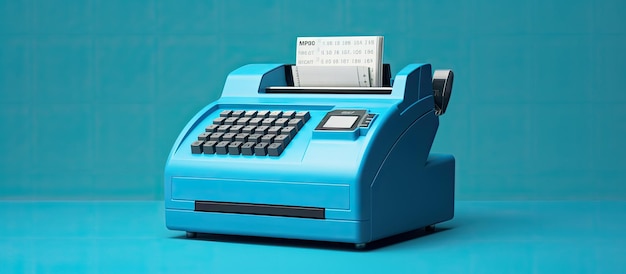 fondo azul terminal caja registradora que se utiliza para hacer pagos Incluye