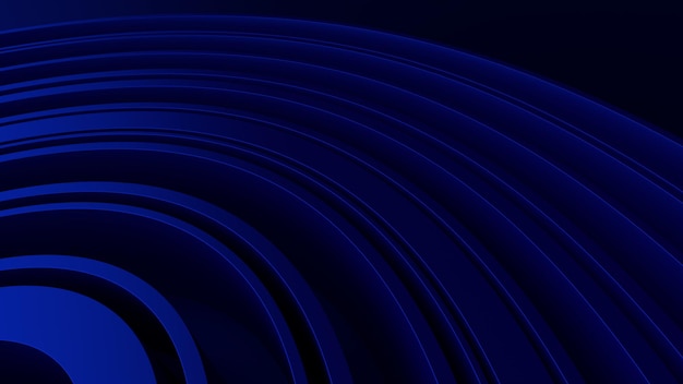 Fondo azul vibrante abstracto del modelo de los círculos. Mezcla 3D. Maqueta con ondas de concepto de escena azul pastel. Concepto arquitectónico creativo, radación de suaves tonos pastel en elementos escalonados. Copia espacio