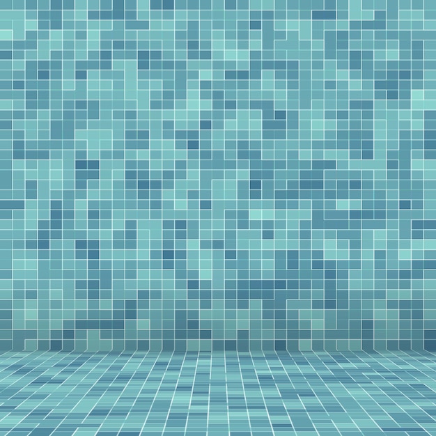 Fondo de azulejo de mosaico de piscina de textura. Fondo de pantalla, banner, telón de fondo.