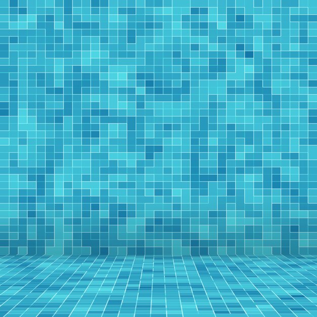 Fondo de azulejo de mosaico de piscina de textura. Fondo de pantalla, banner, telón de fondo.