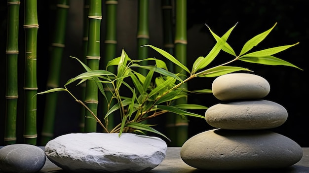 El fondo de bambú zen de la naturaleza