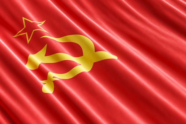 Foto el fondo de la bandera en 3d de la urss