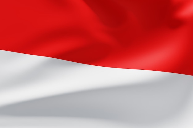 El fondo de la bandera indonesia que ondea