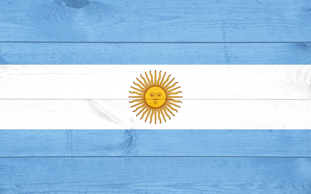 Foto fondo de bandera de madera de grunge de argentina