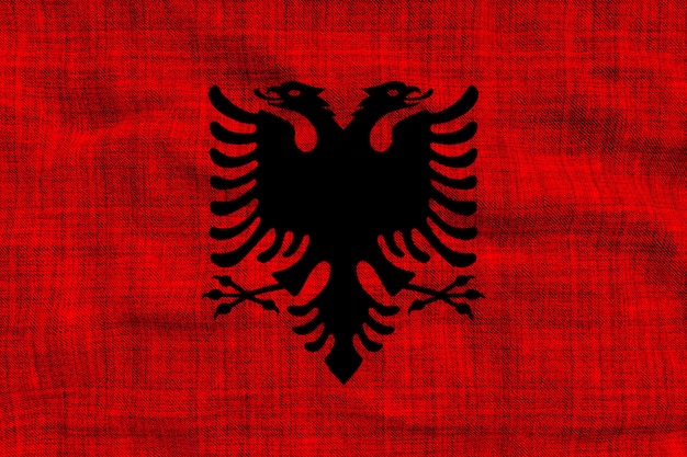 Foto fondo de la bandera nacional de albania con la bandera de albania