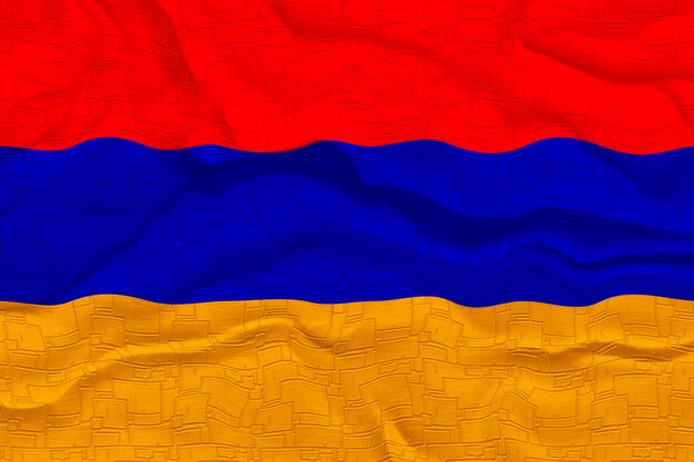 Foto fondo de la bandera nacional de armenia con la bandera de armenia