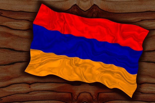 Fondo de la bandera nacional de Armenia con la bandera de Armenia