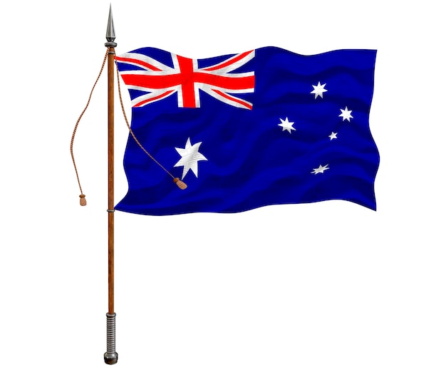 Fondo de la bandera nacional de Australia con la bandera de Australia