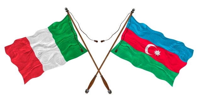 Fondo de la bandera nacional de Azerbaiyán e Italia para diseñadores