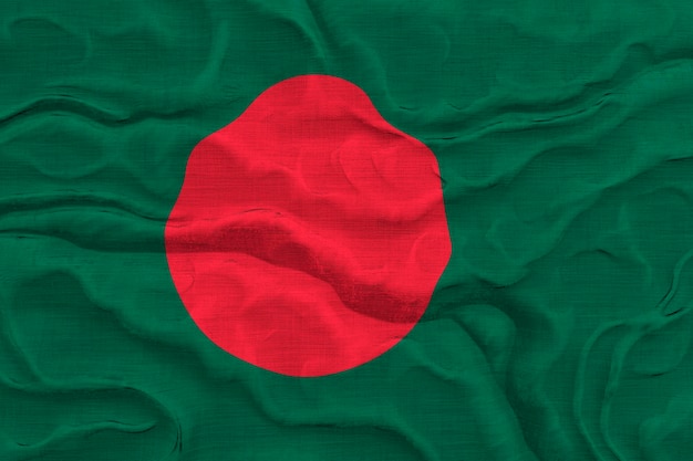 Fondo de la bandera nacional de Bangladesh con la bandera de Bangladesh