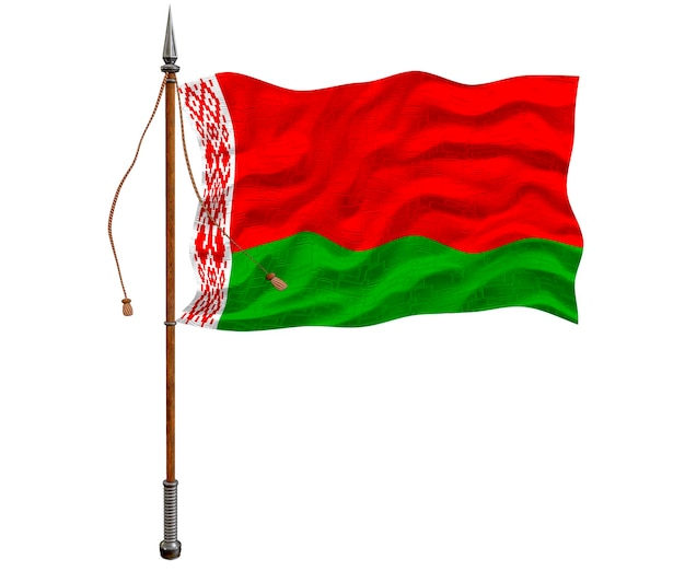 Fondo de la bandera nacional de Bielorrusia con la bandera de Bielorrusia