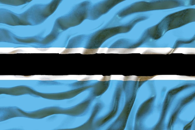 Fondo de la bandera nacional de Botswana con la bandera de Botswana