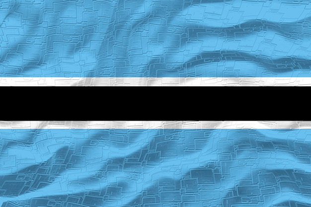 Fondo de la bandera nacional de Botswana con la bandera de Botswana