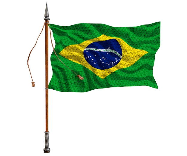 Fondo de la bandera nacional de Brasil con la bandera de Brasil