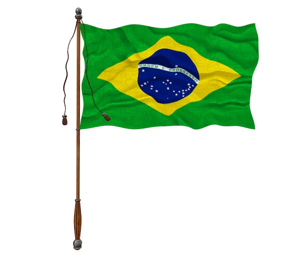 Fondo de la bandera nacional de Brasil con la bandera de Brasil