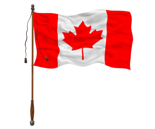 Foto fondo de la bandera nacional de canadá con la bandera de canadá