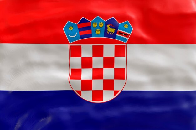 Fondo de la bandera nacional de Croacia con la bandera de Croacia