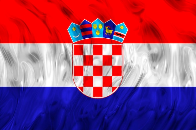 Foto fondo de la bandera nacional de croacia con la bandera de croacia