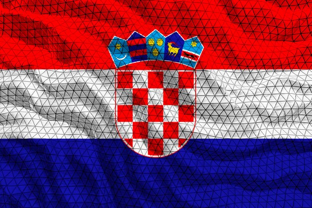 Foto fondo de la bandera nacional de croacia con la bandera de croacia