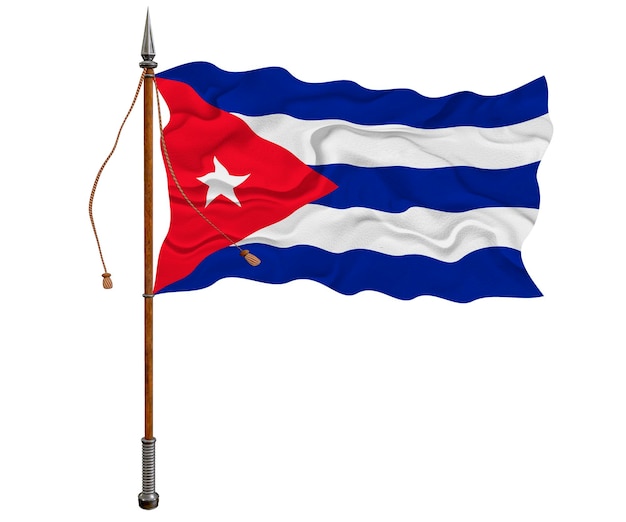 Fondo de la bandera nacional de Cuba con la bandera de Cuba