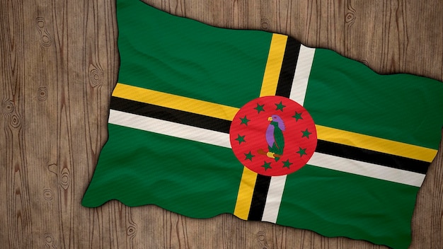 Fondo de la bandera nacional de Dominica con la bandera de Dominica