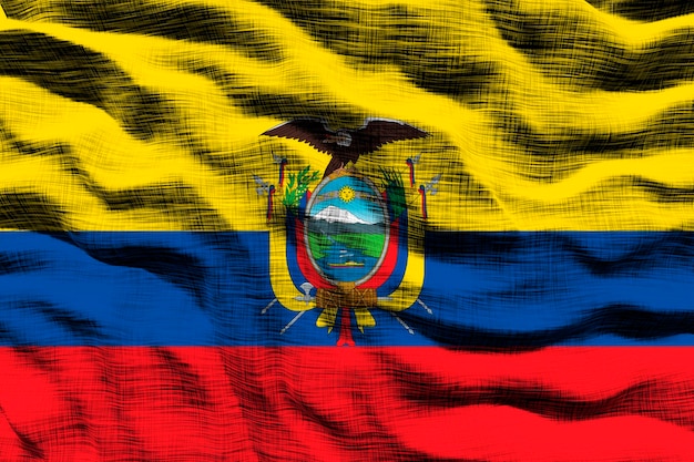 Fondo de la bandera nacional de Ecuador con la bandera de Ecuador