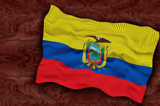 Fondo de la bandera nacional de Ecuador con la bandera de Ecuador
