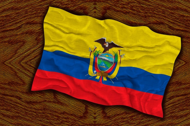 Fondo de la bandera nacional de Ecuador con la bandera de Ecuador