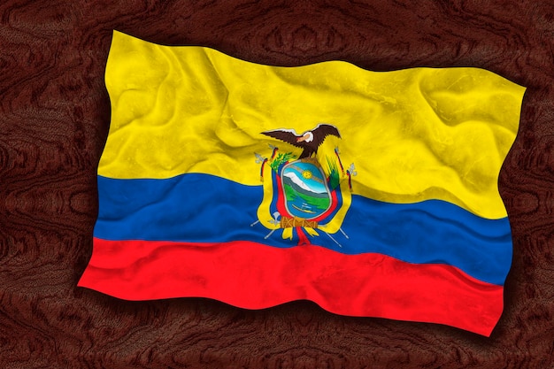 Fondo de la bandera nacional de Ecuador con la bandera de Ecuador