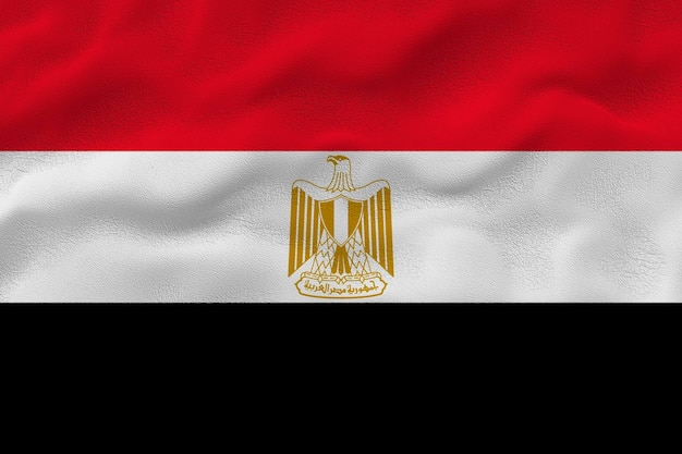 Fondo de la bandera nacional de Egipto con la bandera de Egipto