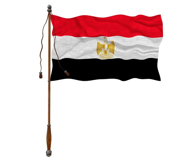 Foto fondo de la bandera nacional de egipto con la bandera de egipto