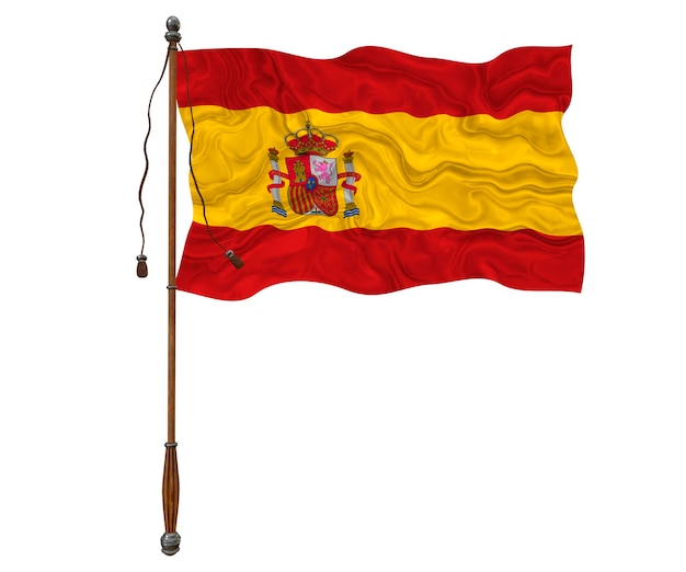 Fondo de la bandera nacional de España con la bandera de España