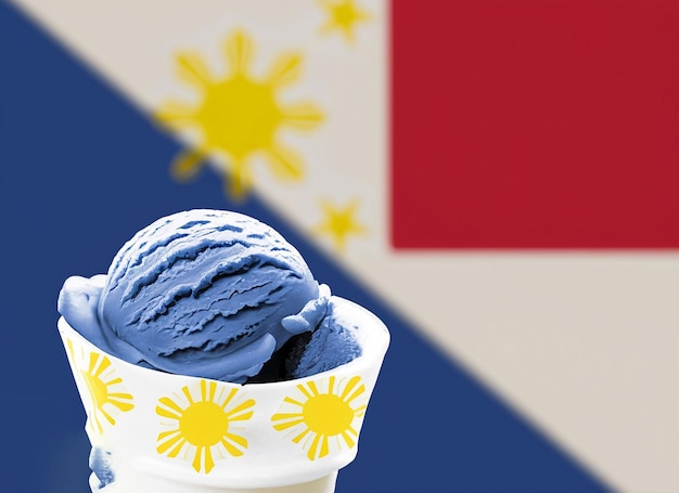 Fondo de bandera nacional filipina Símbolo del país asiático mundial