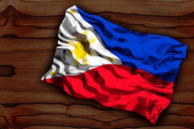 Fondo de la bandera nacional de Filipinas con la bandera de Filipinas