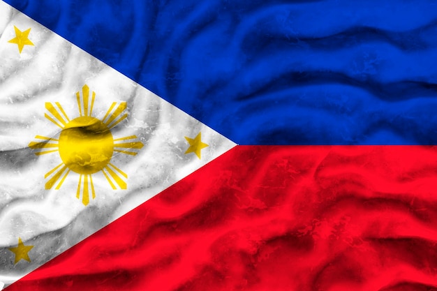 Fondo de la bandera nacional de Filipinas con la bandera de Filipinas