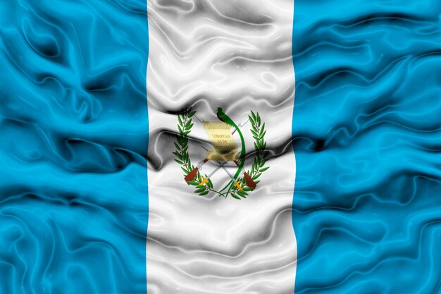 Foto fondo de la bandera nacional de guatemala con la bandera de guatemala