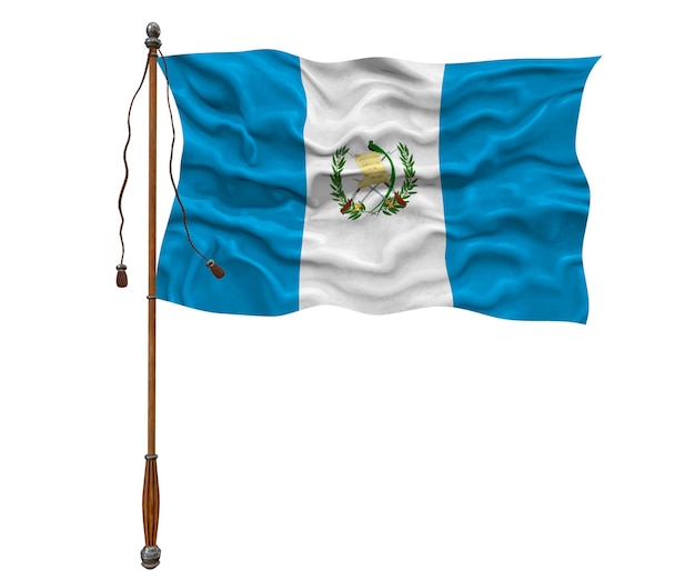 Foto fondo de la bandera nacional de guatemala con la bandera de guatemala