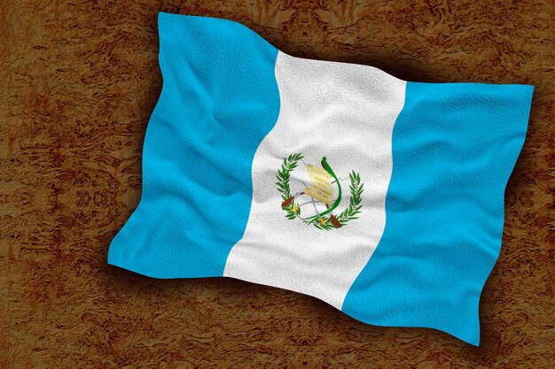 Fondo de la bandera nacional de Guatemala con la bandera de Guatemala