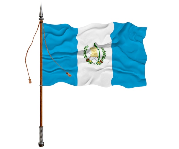 Fondo de la bandera nacional de Guatemala con la bandera de Guatemala