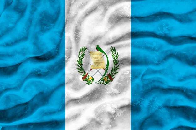 Foto fondo de la bandera nacional de guatemala con la bandera de guatemala