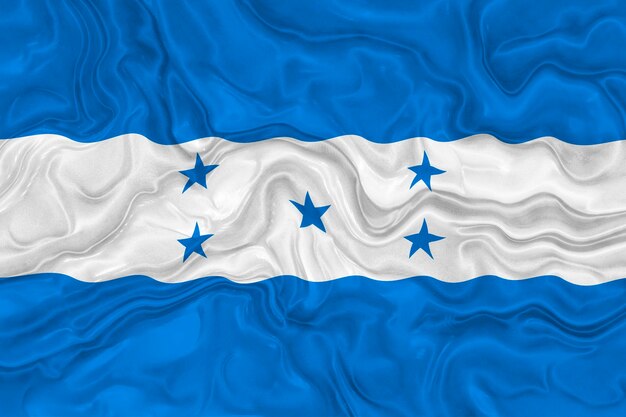 Fondo de la bandera nacional de Honduras con la bandera de Honduras