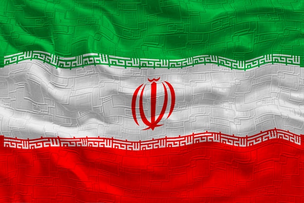 Fondo de la bandera nacional de Irán con la bandera de Irán