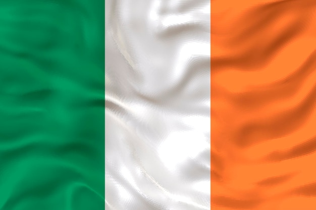 Fondo de la bandera nacional de Irlanda con la bandera de Irlanda